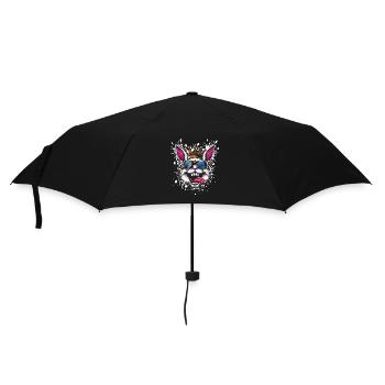 Hase Geburtstag Lustig Party - Regenschirm (klein) - Schwarz - Vorne