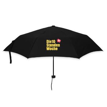 die 10 Stunden Woche Logo - Regenschirm (klein) - Schwarz - Vorne