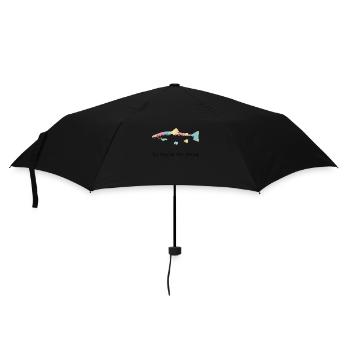 Auf Forellen vertrauen wir - Regenschirm (klein) - Schwarz - Vorne