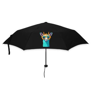Retro Lama Revolt - Umbrella (small) - black - Front
