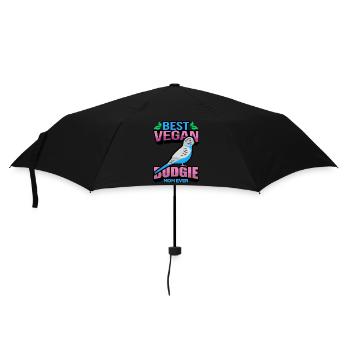 Wellensittich Mama - Regenschirm (klein) - Schwarz - Vorne