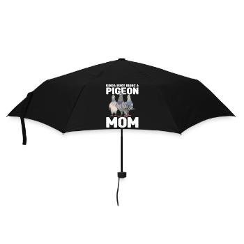 Taubenzucht | Taube Taubenzüchter Shirt Geschenk - Regenschirm (klein) - Schwarz - Vorne