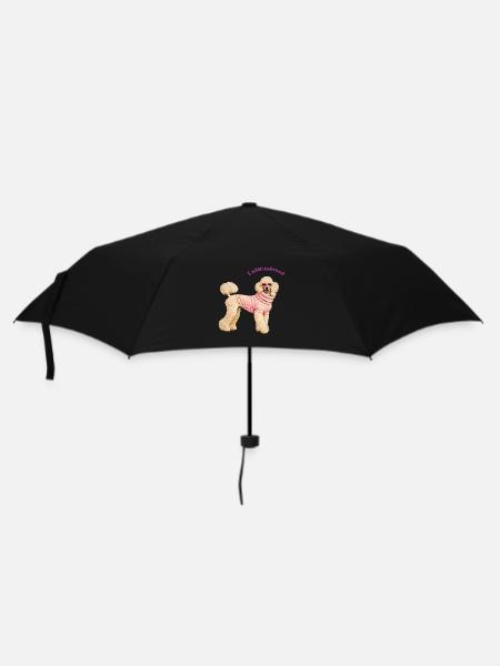 Lieblingsfreund Königspudel im rosa Pullover - Regenschirm (klein) - Schwarz