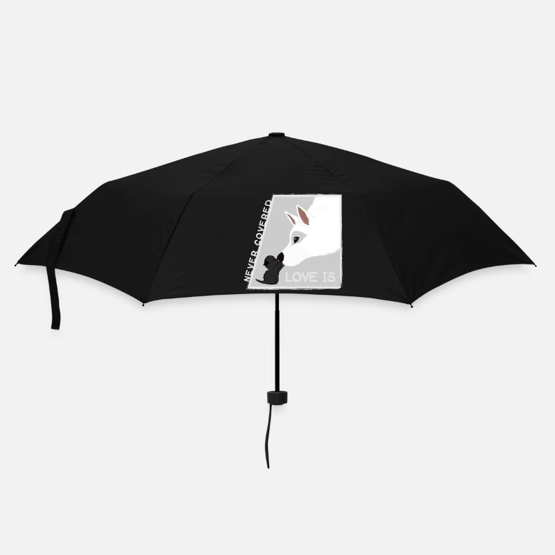 L’amour est... Chien et chat - Parapluie standard - noir