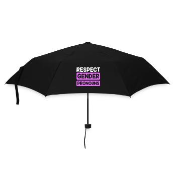 LGBT Gender Queer Vielfalt Gay pride - Regenschirm (klein) - Schwarz - Vorne