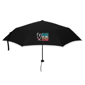 Hirnschlag Schlaganfall - Regenschirm (klein) - Schwarz - Vorne