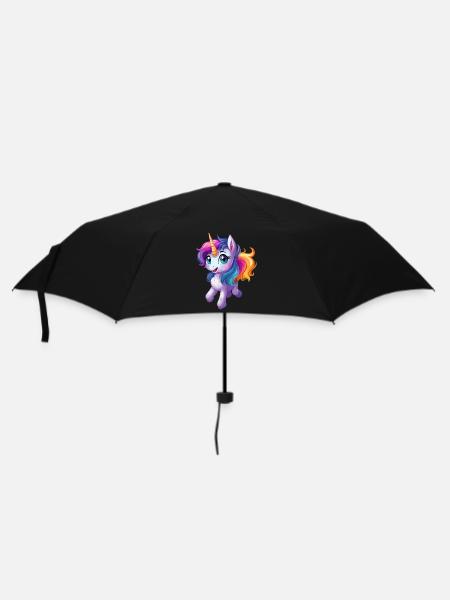 Cute unicorn design - Umbrella (small) - black