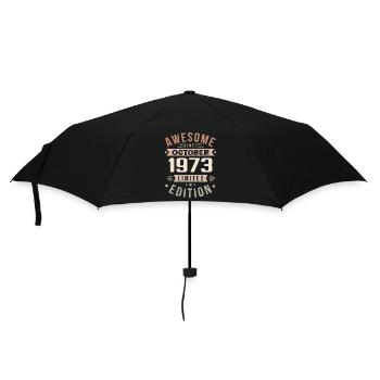 Legend Since October 1973 Birthday October 1973 - Umbrella (small) - black - Front