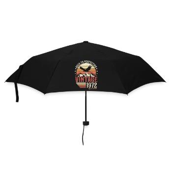 1972 Vintage Anniversaire Rétro Cadeau - Parapluie standard - noir - Devant
