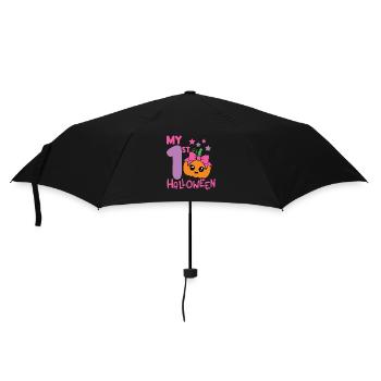 1. Geburtstag 1 Jahr Herbst Baby Halloween Mädchen - Regenschirm (klein) - Schwarz - Vorne