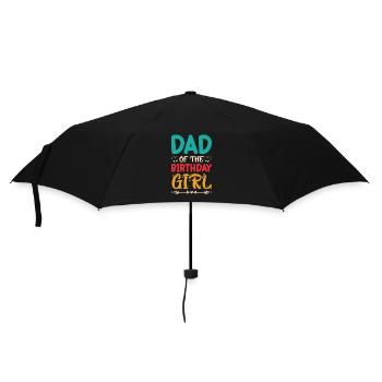 Dad's Little Princess Girl Birthday - Umbrella (small) - black - Front