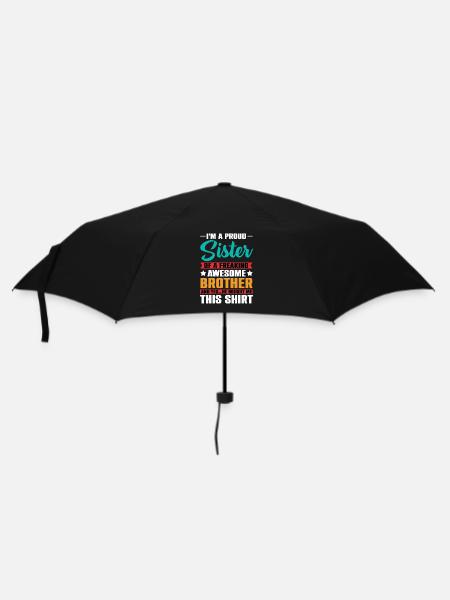 Frère Sœur Jumeaux Frères et sœurs - Parapluie standard - noir