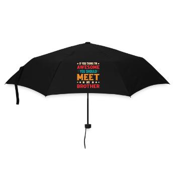 Bruderherz Bester Bruder der Welt Geschenkidee - Regenschirm (klein) - Schwarz - Vorne