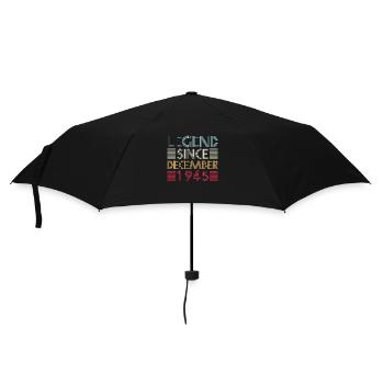 Legenden Geburtstag Dezember 1945 geboren Geschenk - Regenschirm (klein) - Schwarz - Vorne