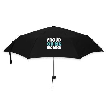 Bohrinsel Öl Gas Arbeiter Bohren Ölplattform - Regenschirm (klein) - Schwarz - Vorne