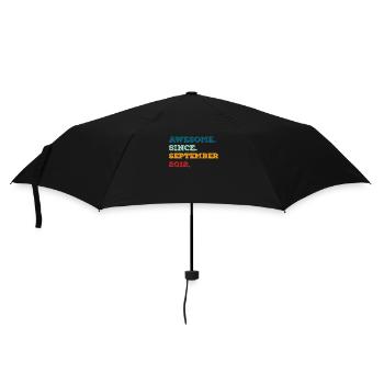 Birthday September 2012 Born Year of birth - Umbrella (small) - black - Front