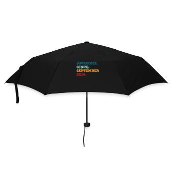 Birthday September 2014 Born Year of birth - Umbrella (small) - black - Front
