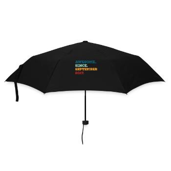 Geburtstag September 2017 Geboren Geburtsjahr - Regenschirm (klein) - Schwarz - Vorne