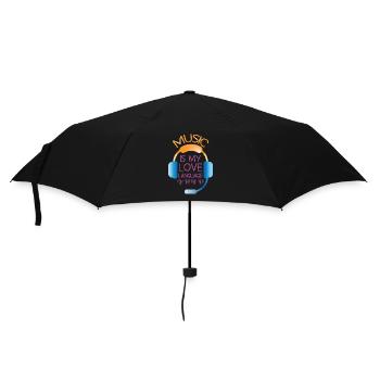 Vinyl Musiker Retro Musik Vinyl Vintage Musizieren - Regenschirm (klein) - Schwarz - Vorne