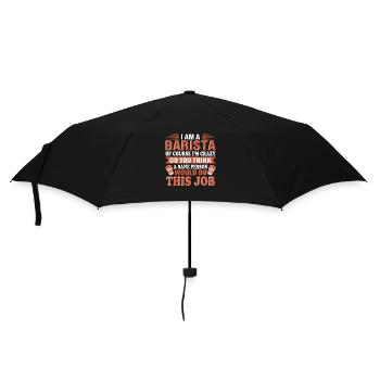 Fier Barista Profession Café Restauration Espresso - Parapluie standard - noir - Devant