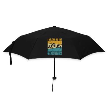 Wandern Camping Outdoor Sprüche Camper Wanderer - Regenschirm (klein) - Schwarz - Vorne