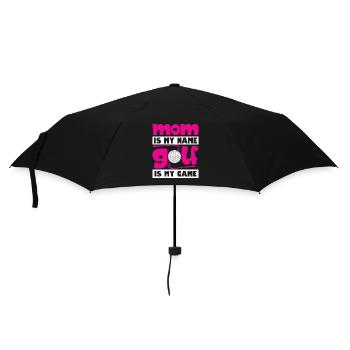Golfspieler Golfer Golfschläger Golfen Golf Mutter - Regenschirm (klein) - Schwarz - Vorne