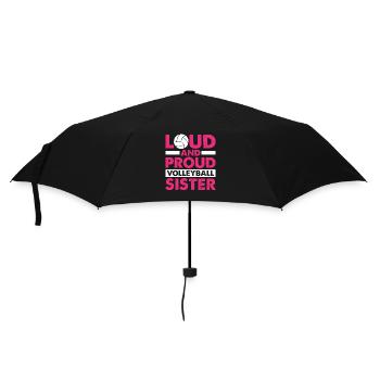 Fière sœur volleyball Sœur joueuse de volleyball - Parapluie standard - noir - Devant