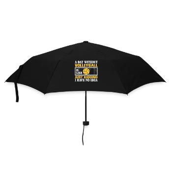Volleyball volley serve volleyball player - Umbrella (small) - black - Front