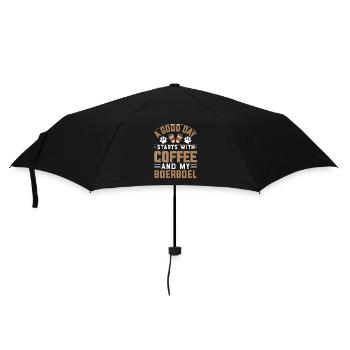 Coffee and Boerboels Boerboel coffee lovers - Umbrella (small) - black - Front