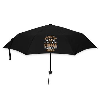 Kurzhaariger Ungarischer Vorstehhund Vizsla Kaffee - Regenschirm (klein) - Schwarz - Vorne
