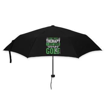 Golf Golfer Geschenk Hobby Verein Spruch - Regenschirm (klein) - Schwarz - Vorne