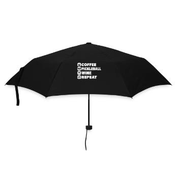 Pickleball Paddle Player Café Raquette Vin - Parapluie standard - noir - Devant
