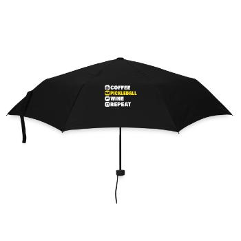 Pickleball Paddle Player Café Raquette Vin - Parapluie standard - noir - Devant
