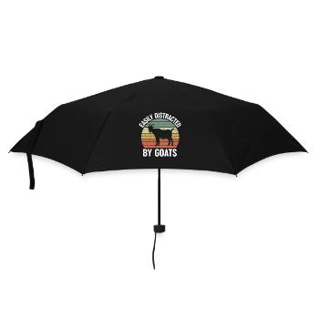 Lustiges Ziegenhalter Ziegenbesitzer Geschenk - Regenschirm (klein) - Schwarz - Vorne