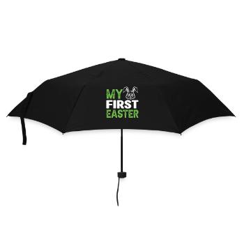 Mes premiers œufs de lapin de Pâques Bébé Enfant biologique - Parapluie standard - noir - Devant