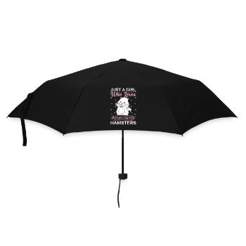 Hamster Liebhaber Hamster Geschenk - Regenschirm (klein) - Schwarz - Vorne