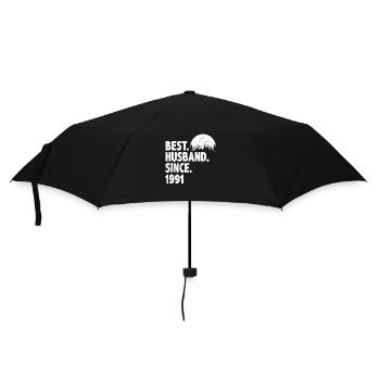 Meilleur mari depuis 1991 - Cadeau d’anniversaire - Parapluie standard - noir - Devant