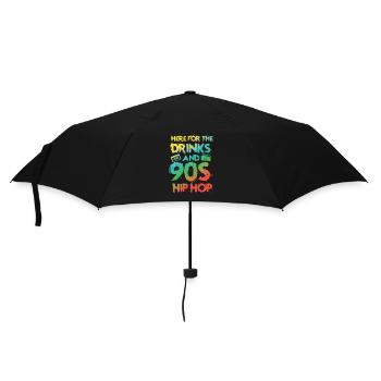 90er Jahre HipHop oldschool Rap Musik Fans - Regenschirm (klein) - Schwarz - Vorne
