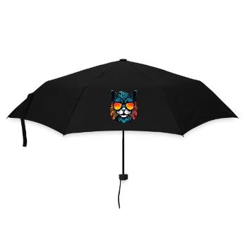 Cat Head Portrait Cool - Umbrella (small) - black - Front