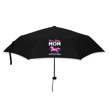 Pferderennen Mama Mutter - Regenschirm (klein) - Schwarz - Vorne