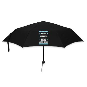 Bruder Limited Edition Spruch - Regenschirm (klein) - Schwarz - Vorne