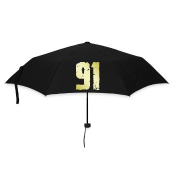 91 Number Vintage - Umbrella (small) - black - Front