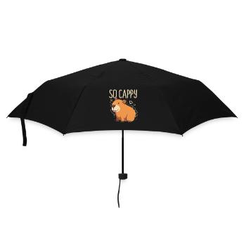 Capibara Capybara - Regenschirm (klein) - Schwarz - Vorne
