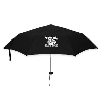 Total wild Comic Stein mit Zähnen - Regenschirm (klein) - Schwarz - Vorne