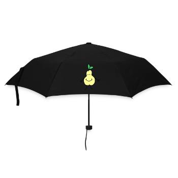 A smiling pear - Umbrella (small) - black - Front