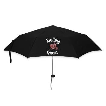 Knitting Queen - Umbrella (small) - black - Front