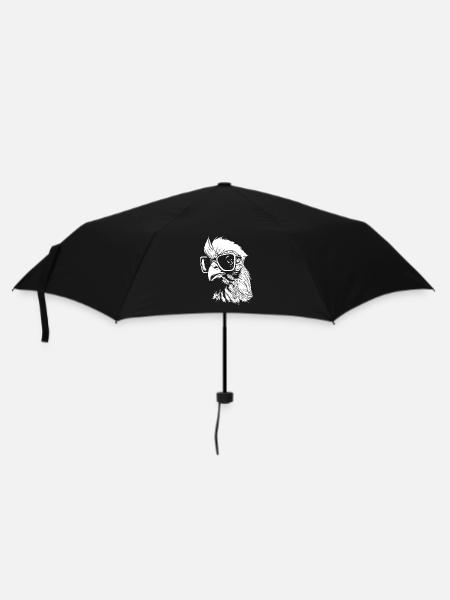 intelligentes Huhn - Regenschirm (klein) - Schwarz