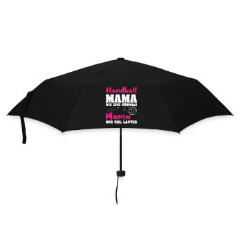Handball Mama - Regenschirm (klein) - Schwarz - Vorne