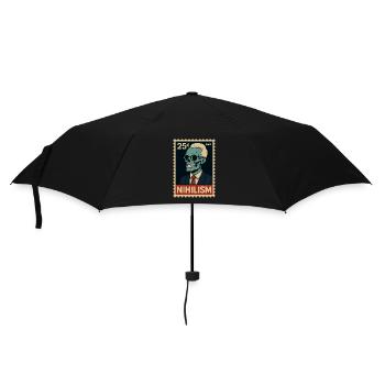 Timbre-poste Nihilism – Squelette en costume - Parapluie standard - noir - Devant