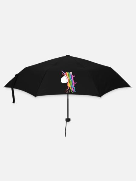 Süßes Einhorn - Einhörner - Unicorn - Unicorns - Regenschirm (klein) - Schwarz